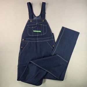 Key Imperial Carpenter Denim Bib Overalls Size 32×34 Zip Fly 100% Cotton New